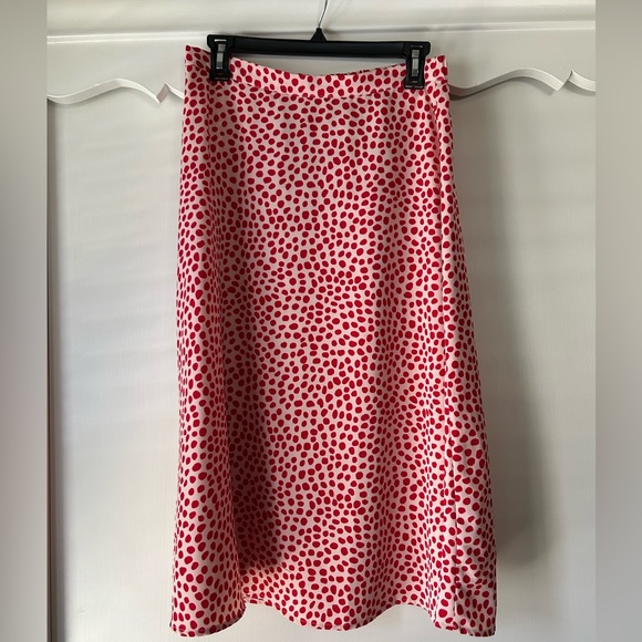 Dresses & Skirts - Red Polka Dot Midi Skirt